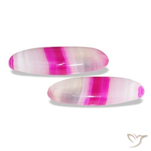 أحجار عقيق متعدد الألوان طبيعية، قصة بيضاوى، شفاف، وزنها 24.03 قيراط