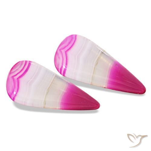 أحجار عقيق متعدد الألوان طبيعية، شكل الكمثرى، شفاف، وزنها 13.14 قيراط