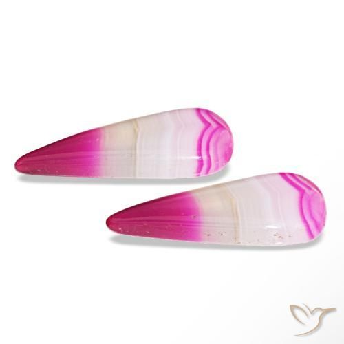 أحجار عقيق متعدد الألوان طبيعية، شكل الكمثرى، شفاف، وزنها 13.14 قيراط