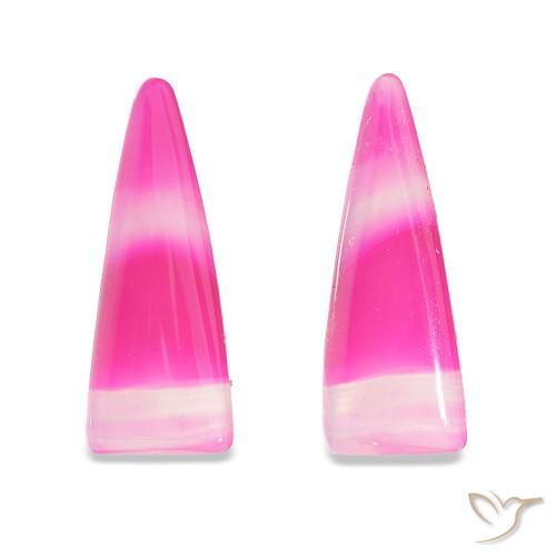 أحجار عقيق متعدد الألوان طبيعية، مثلثى، شفاف، وزنها 15.86 قيراط