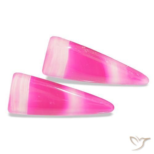 أحجار عقيق متعدد الألوان طبيعية، مثلثى، شفاف، وزنها 15.86 قيراط