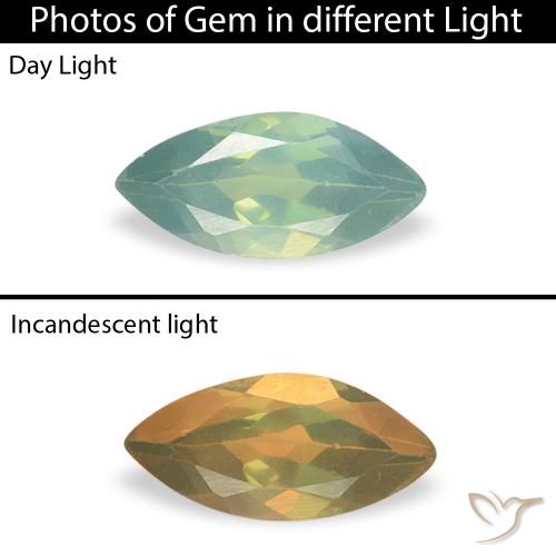 0.16ct طبيعي أخضر متوسط الكسندريت, ماركيز, VVS-VS