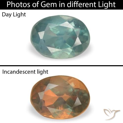 0.21ct طبيعي أخضر متوسط الكسندريت, بيضوي, قليلا جدا