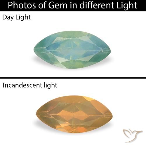 0.20ct طبيعي درجة لون الأزرق الأخضر الكسندريت, ماركيز, VVS-VS