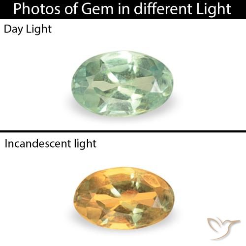 0.06ct طبيعي Medium Light-Green الكسندريت, بيضوي, قليلا جدا
