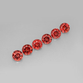 أحجار عقيق الألماندين أحمر برتقالي طبيعية، قصة دائرى، قليلا جدا، وزنها  قيراط