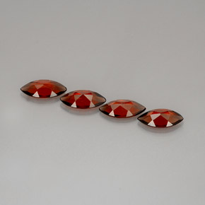 أحجار جارنيت ألماندين أحمر برتقالي طبيعية، ماركيز، قليلا جدا، وزنها  قيراط