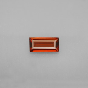 عقيق الألماندين أحمر برتقالي طبيعي، باجيت، 0.71 قيراط، قليلا جدا