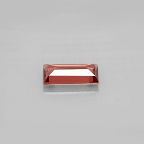 عقيق الألماندين أحمر برتقالي طبيعي، باجيت، 0.84 قيراط، VVS-VS