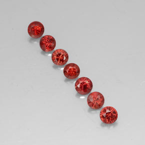 أحجار عقيق الألماندين أحمر غامق طبيعية، قصة دائرى، VVS-VS، وزنها  قيراط