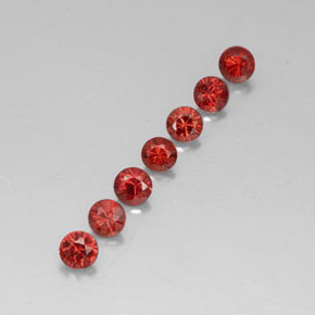 أحجار عقيق الألماندين أحمر غامق طبيعية، قصة دائرى، VVS-VS، وزنها  قيراط