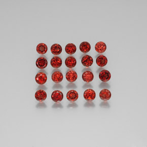 أحجار عقيق الألماندين أحمر طبيعية، قصة دائرى، قليلا جدا، وزنها  قيراط