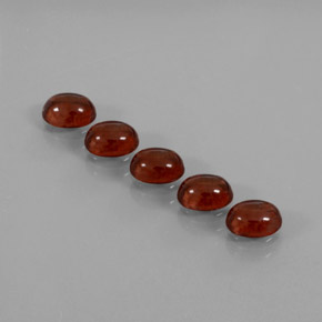 أحجار عقيق الألماندين أحمر طبيعية، قصة بيضاوى، شفاف، وزنها  قيراط