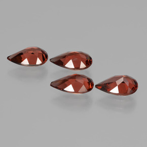 أحجار عقيق الألماندين أحمر طبيعية، شكل الكمثرى، قليلا جدا، وزنها  قيراط