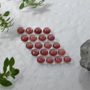 أحجار عقيق الألماندين أحمر طبيعية، قصة دائرى، شفاف، وزنها 3.24 قيراط