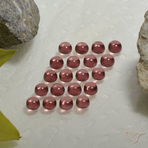 أحجار عقيق الألماندين أحمر متوسط طبيعية، قصة دائرى، شفاف، وزنها 3.48 قيراط