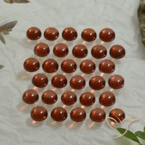 أحجار عقيق الألماندين أحمر زهرى غامق طبيعية، قصة دائرى، شفاف، وزنها 4.98 قيراط