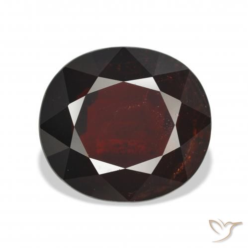 18.33ct طبيعي أحمر مسود عقيق الألماندين, بيضوي, VVS-VS