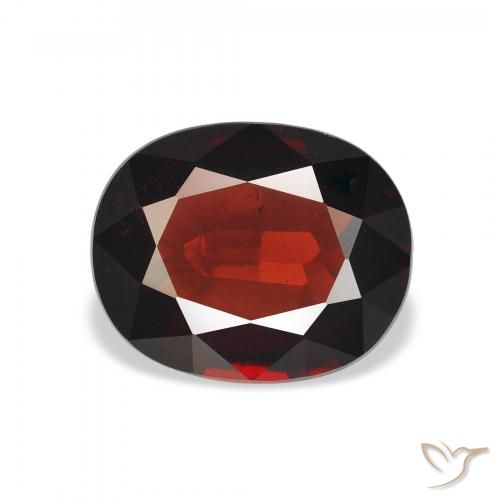 2.85ct طبيعي احمر غامق عقيق الألماندين, بيضوي, VVS-VS