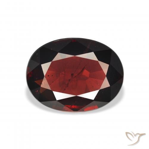 4.83ct طبيعي أحمر دموى غامق عقيق الألماندين, بيضوي, قليلا جدا