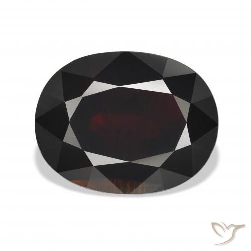 20.68ct طبيعي احمر غامق عقيق الألماندين, بيضوي, قليلا جدا