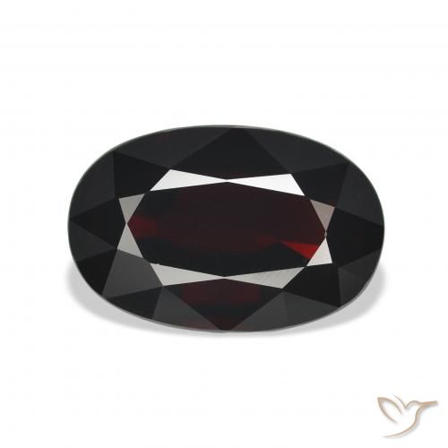 11.55ct طبيعي أحمر مسود عقيق الألماندين, بيضوي, VVS-VS