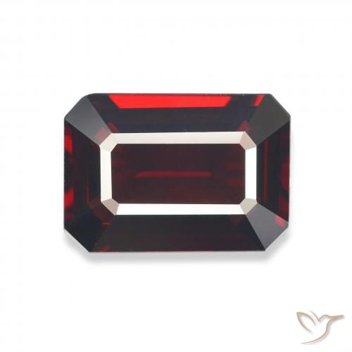 6.03ct طبيعي أحمر غامق عقيق الألماندين, قص الزمرد, VVS-VS