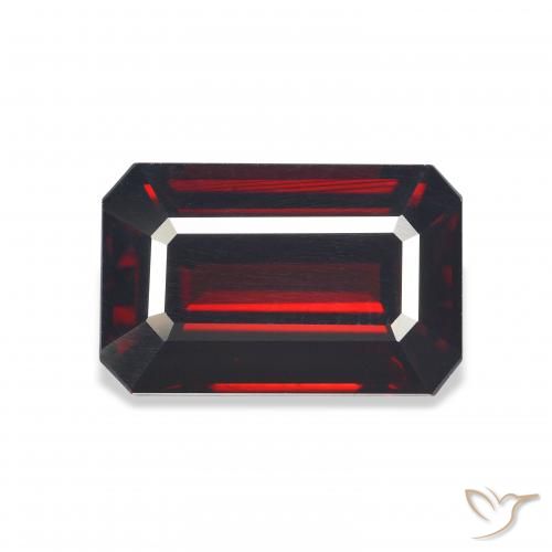 10.32ct طبيعي أحمر غامق عقيق الألماندين, قص الزمرد, VVS-VS