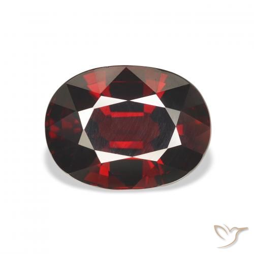6.86ct طبيعي احمر غامق عقيق الألماندين, بيضوي, VVS-VS