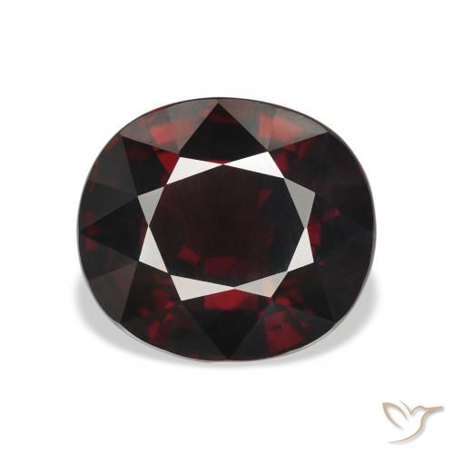 7.90ct طبيعي احمر غامق عقيق الألماندين, بيضوي, VVS-VS