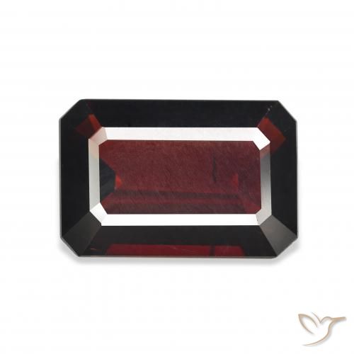 9.36ct طبيعي احمر غامق عقيق الألماندين, قص الزمرد, قليلا جدا