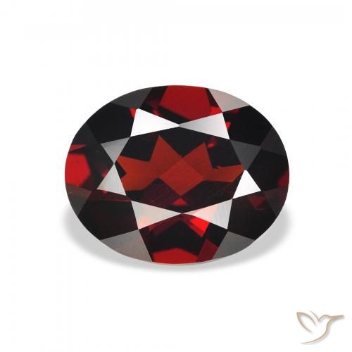 2.83ct طبيعي أحمر غامق عقيق الألماندين, بيضوي, VVS-VS