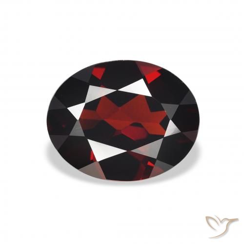 2.87ct طبيعي أحمر غامق عقيق الألماندين, بيضوي, VVS-VS