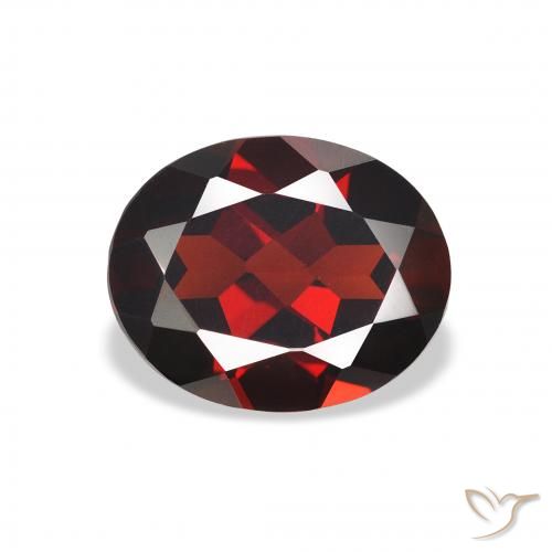 3.17ct طبيعي احمر غامق عقيق الألماندين, بيضوي, VVS-VS