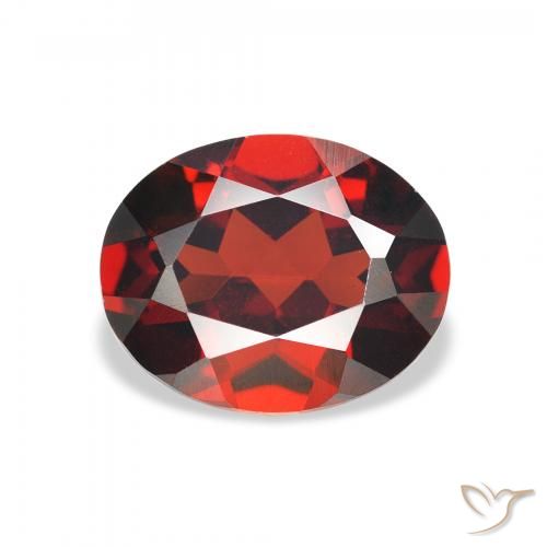 2.98ct طبيعي أحمر متوسط عقيق الألماندين, بيضوي, VVS-VS