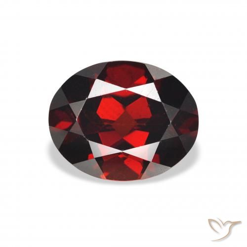 3.16ct طبيعي احمر غامق عقيق الألماندين, بيضوي, VVS-VS