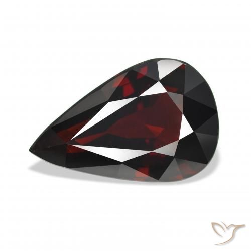 9.66ct طبيعي أحمر مسود عقيق الألماندين, شكل الكمثرى, VVS-VS