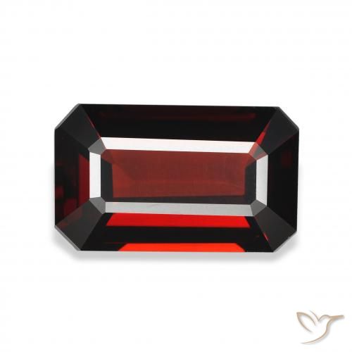 5.08ct طبيعي أحمر غامق عقيق الألماندين, قص الزمرد, VVS-VS