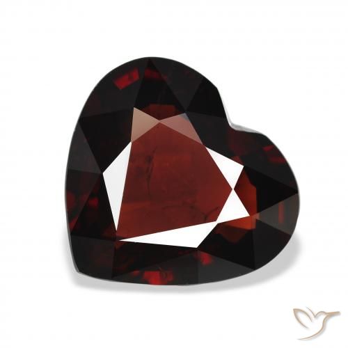 5.90ct طبيعي أحمر غامق عقيق الألماندين, قلب, قليلا جدا