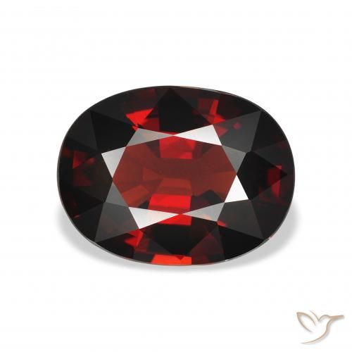 4.22ct طبيعي احمر غامق عقيق الألماندين, بيضوي, VVS-VS