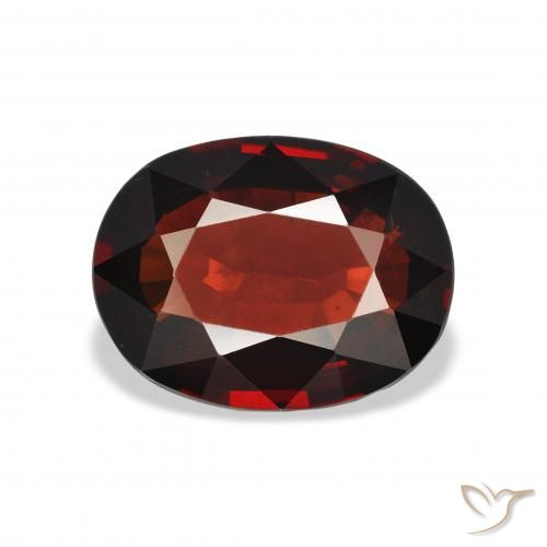 3.63ct طبيعي أحمر غامق عقيق الألماندين, بيضوي, قليلا جدا