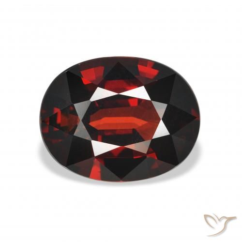 4.13ct طبيعي احمر غامق عقيق الألماندين, بيضوي, VVS