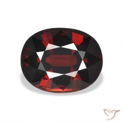 5.09ct طبيعي احمر غامق عقيق الألماندين, بيضوي, VVS