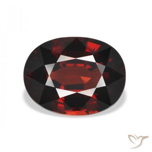5.12ct طبيعي أحمر غامق عقيق الألماندين, بيضوي, VVS