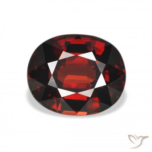 4.56ct طبيعي أحمر غامق عقيق الألماندين, بيضوي, VVS