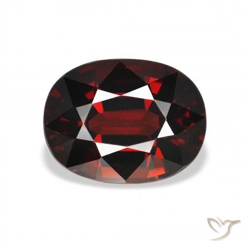 4.26ct طبيعي أحمر غامق عقيق الألماندين, بيضوي, VVS