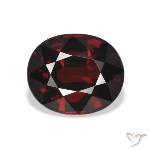 4.80ct طبيعي أحمر مسود عقيق الألماندين, بيضوي, VVS