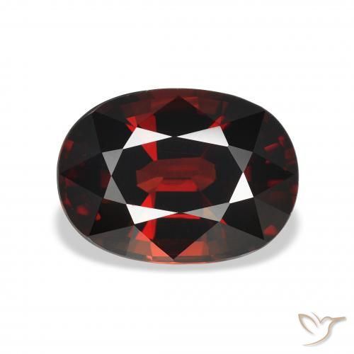 4.54ct طبيعي أحمر مسود عقيق الألماندين, بيضوي, VVS