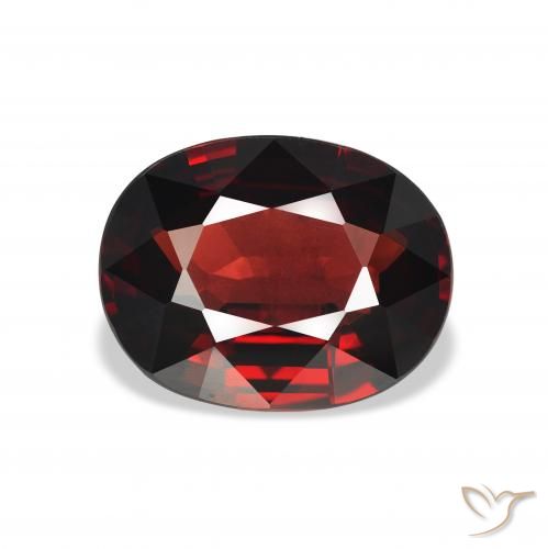 4.59ct طبيعي احمر غامق عقيق الألماندين, بيضوي, VVS