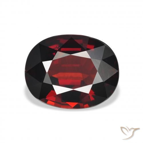 5.40ct طبيعي أحمر غامق عقيق الألماندين, بيضوي, VVS